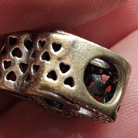 Pandora Charm Knotted Hearts Silver 925 ALE Vintage Retired - Picture 5 of 5